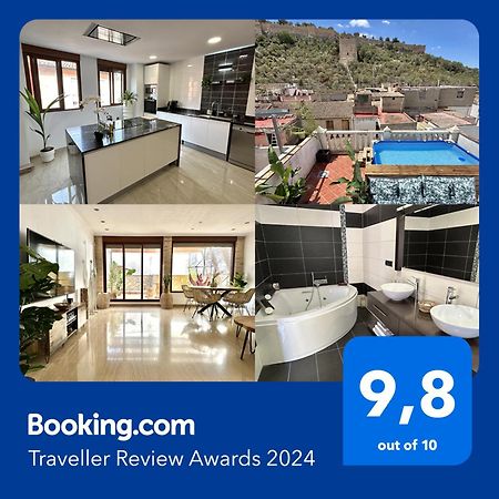 Casa Con Jacuzzi Y Piscina Con Vistas Al Castillo Corbera de Alcira Exteriör bild