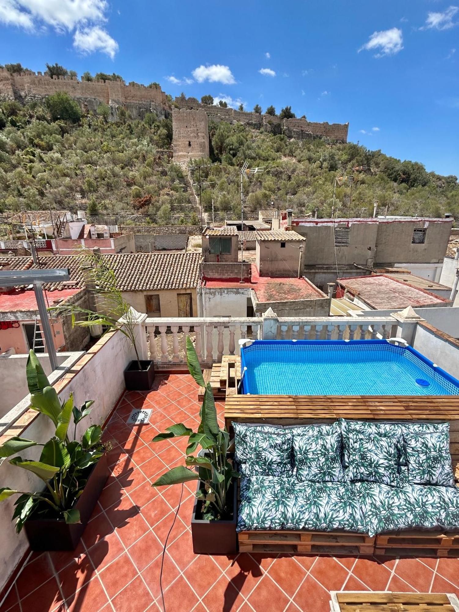 Casa Con Jacuzzi Y Piscina Con Vistas Al Castillo Corbera de Alcira Exteriör bild