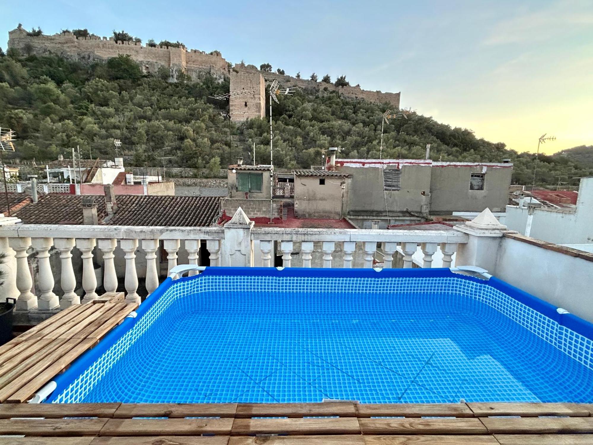 Casa Con Jacuzzi Y Piscina Con Vistas Al Castillo Corbera de Alcira Exteriör bild