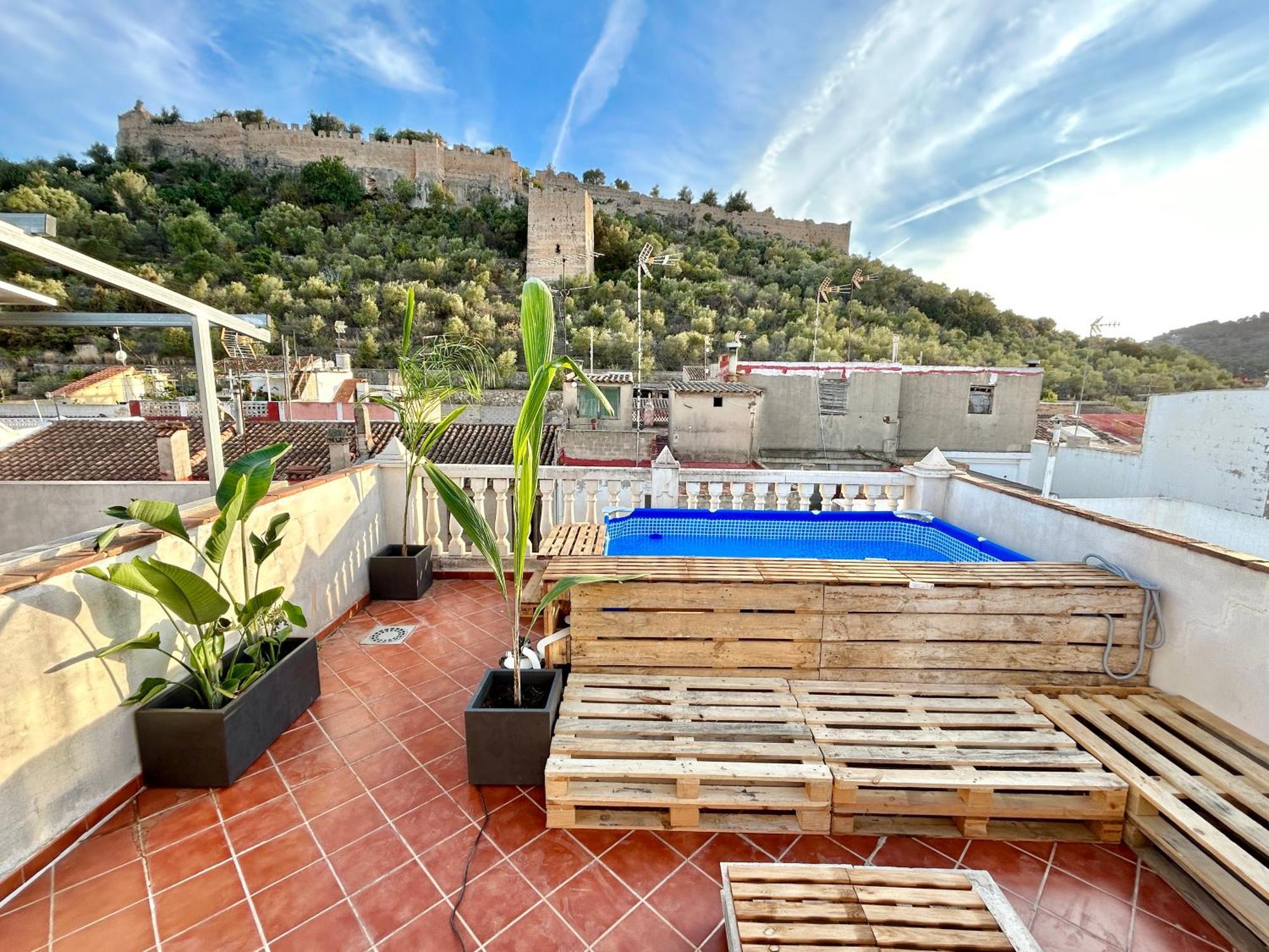 Casa Con Jacuzzi Y Piscina Con Vistas Al Castillo Corbera de Alcira Exteriör bild