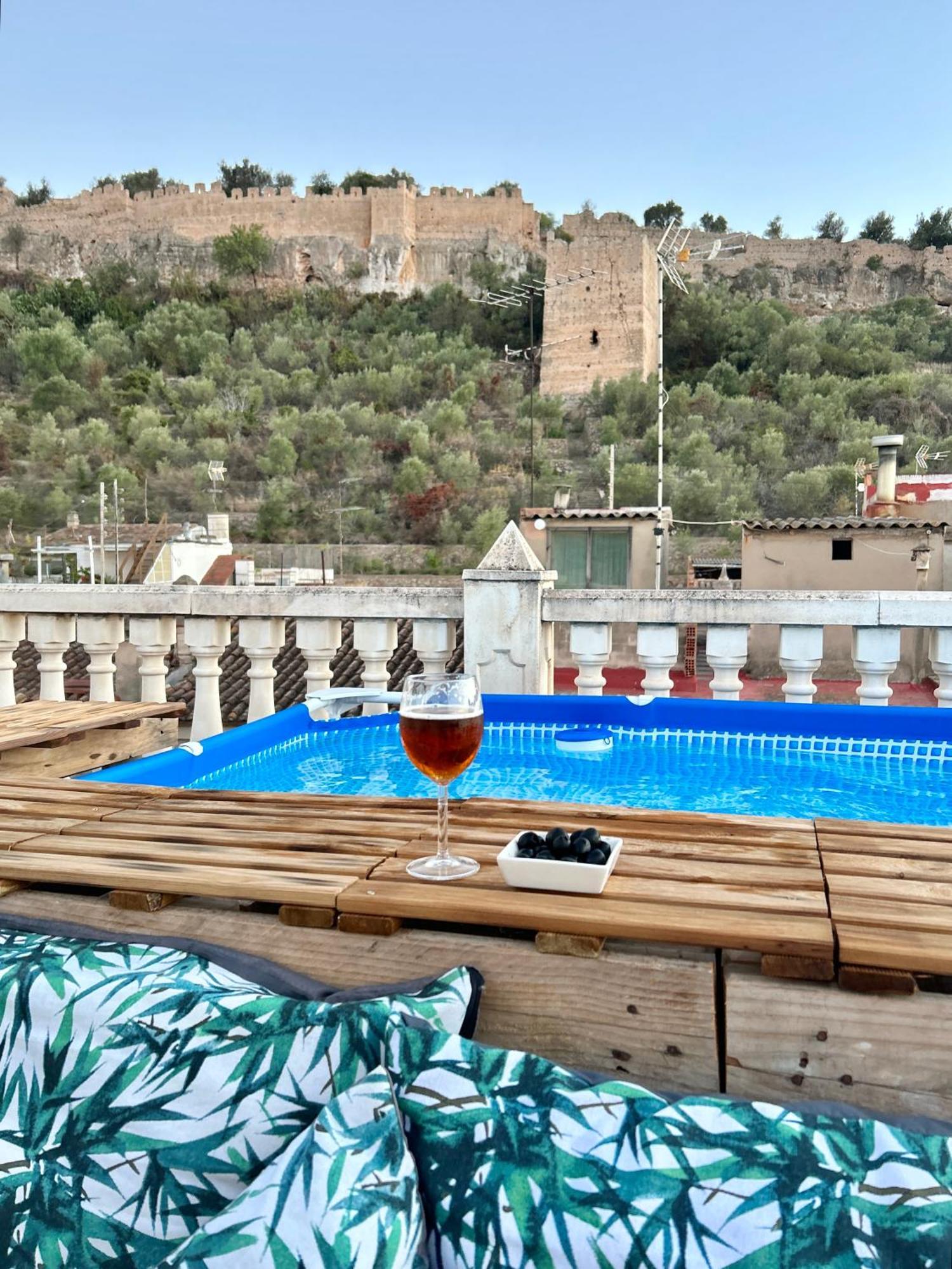 Casa Con Jacuzzi Y Piscina Con Vistas Al Castillo Corbera de Alcira Exteriör bild